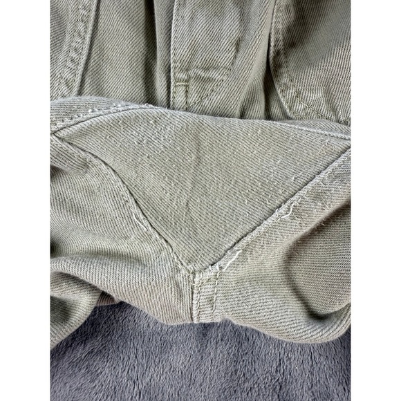 ZARA Utility Jogger Pants Olive Green High Waisted Elastic Waist Barrel leg - Picture 8 of 8